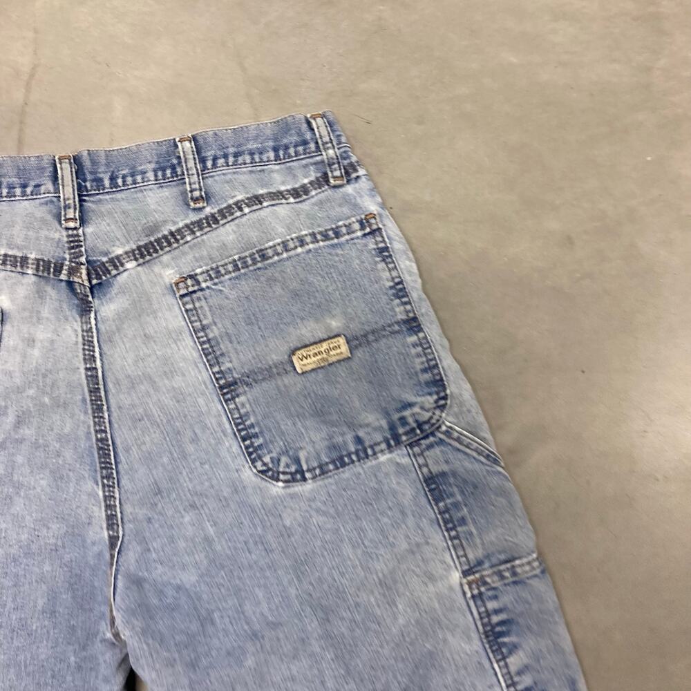 Baggy Y2K wrangler carpenter cargo Jeans 34x34 - Picture 3 of 5